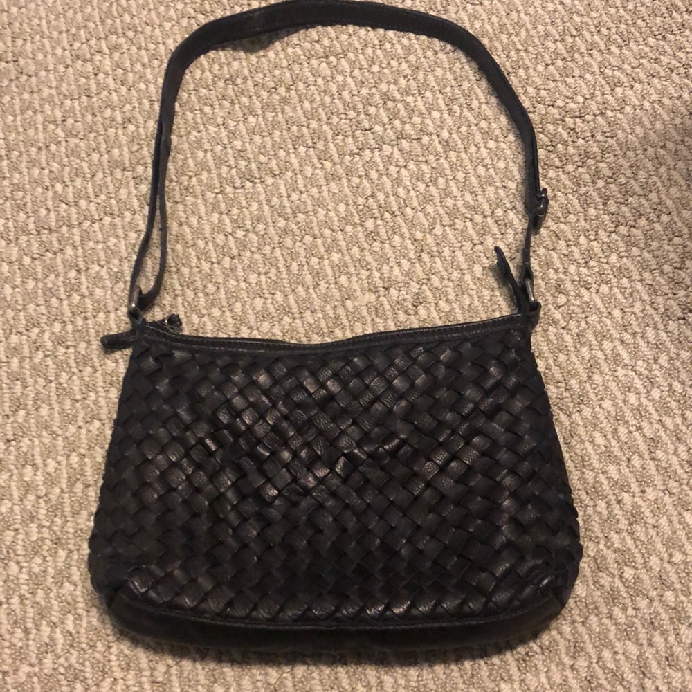 Black leather crossbody